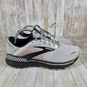 Brooks Adrenaline GTS 22 Women's Running Shoes Gray Peach Cushioned Sneakers